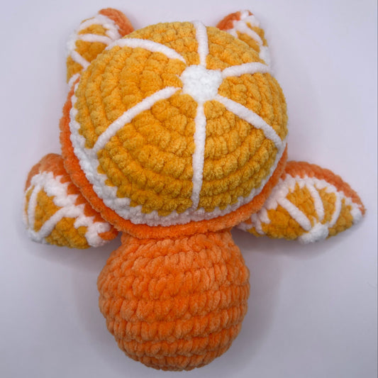 Orange Turtle Crochet Plushie