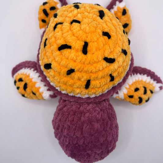 Passionfruit Turtle Crochet Plushie
