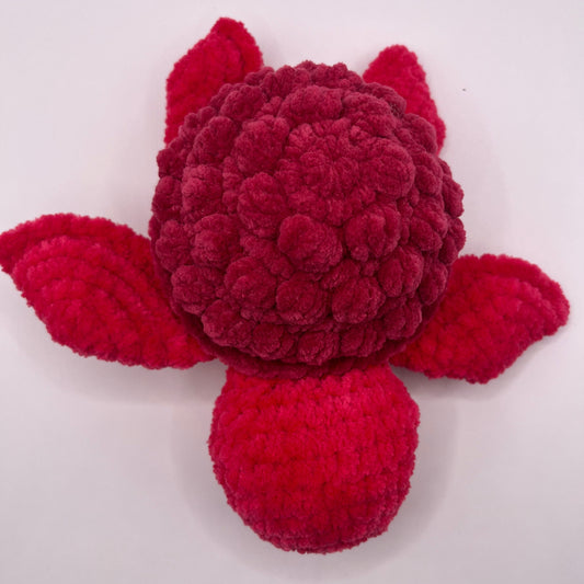 Raspberry Turtle Crochet Plushie