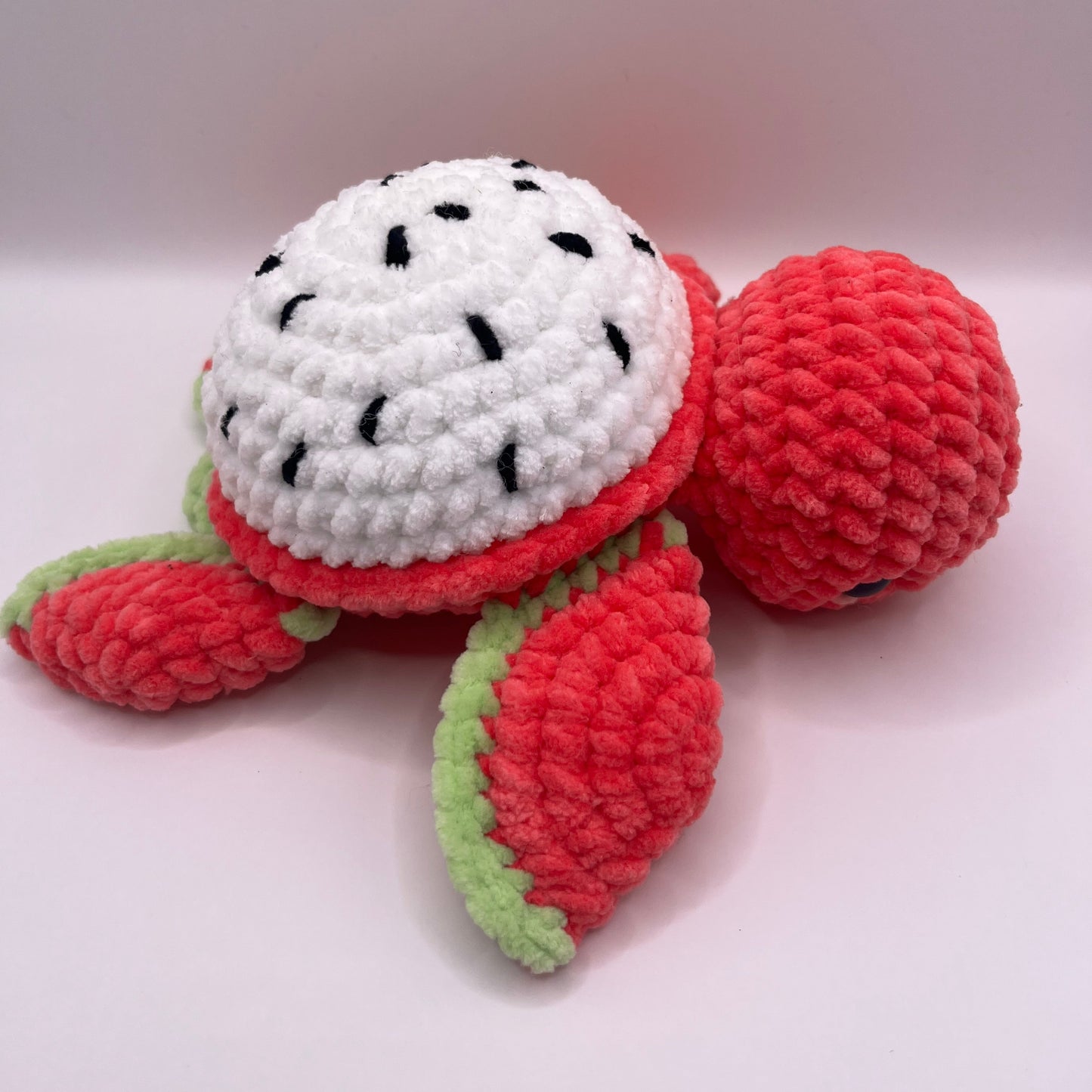 Dragonfruit Turtle Crochet Plushie