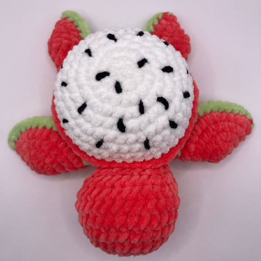 Dragonfruit Turtle Crochet Plushie