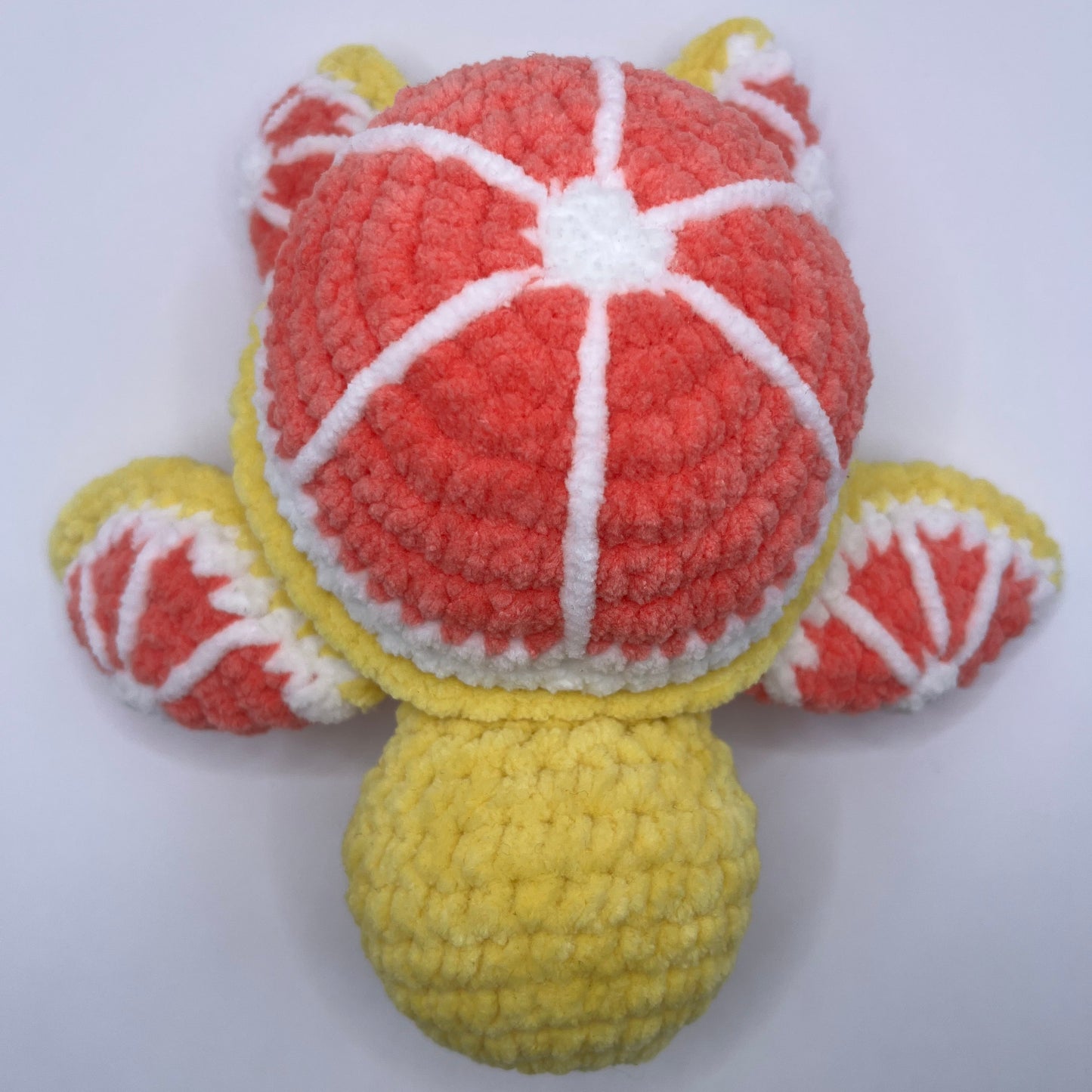 Grapefruit Turtle Crochet Plushie