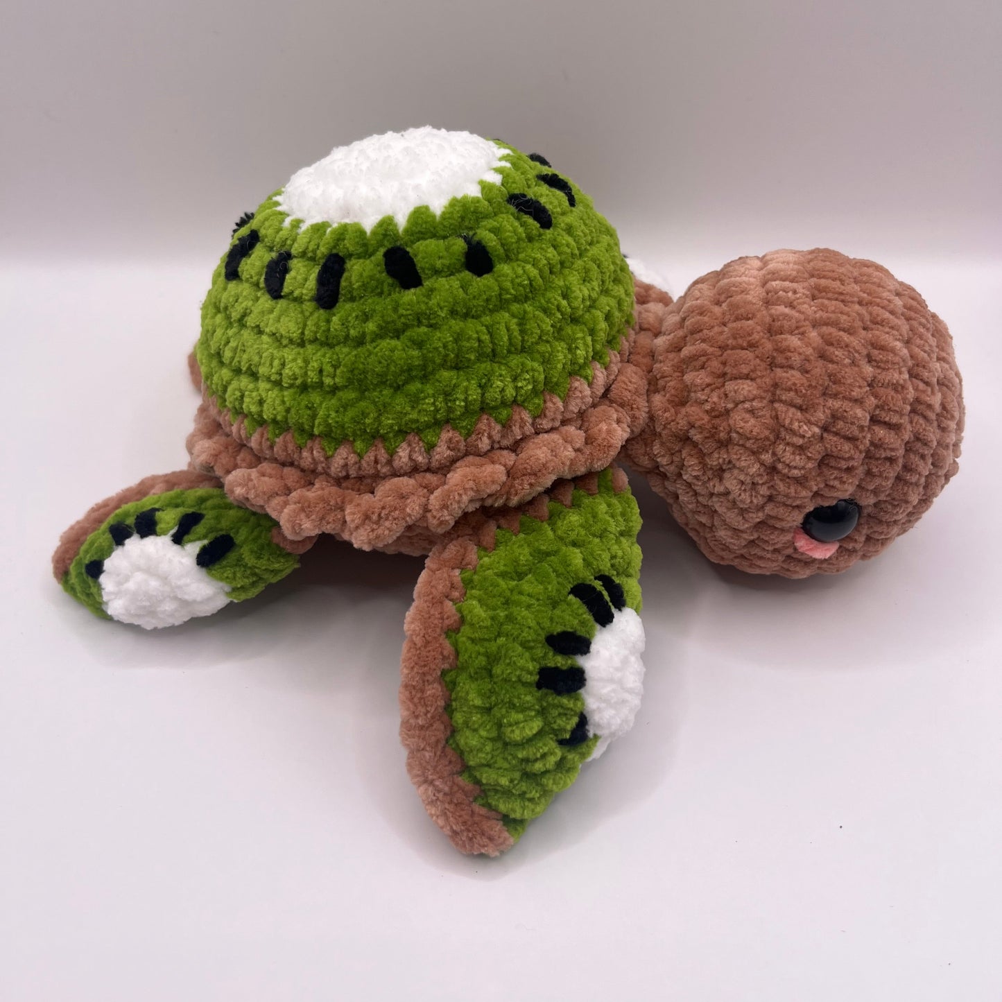 Kiwifruit Turtle Crochet Plushie