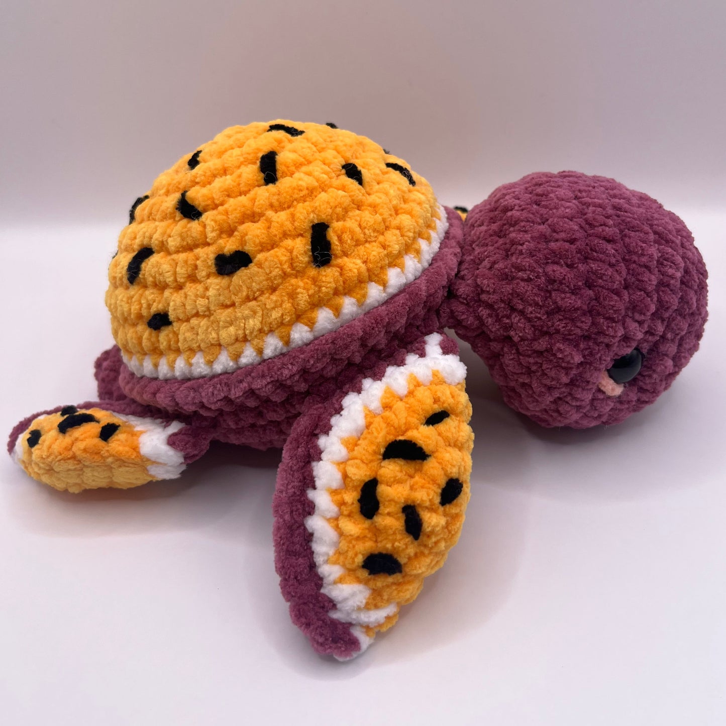 Passionfruit Turtle Crochet Plushie
