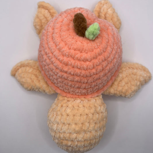 Peach Turtle Crochet Plushie