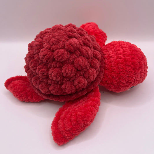 Raspberry Turtle Crochet Plushie