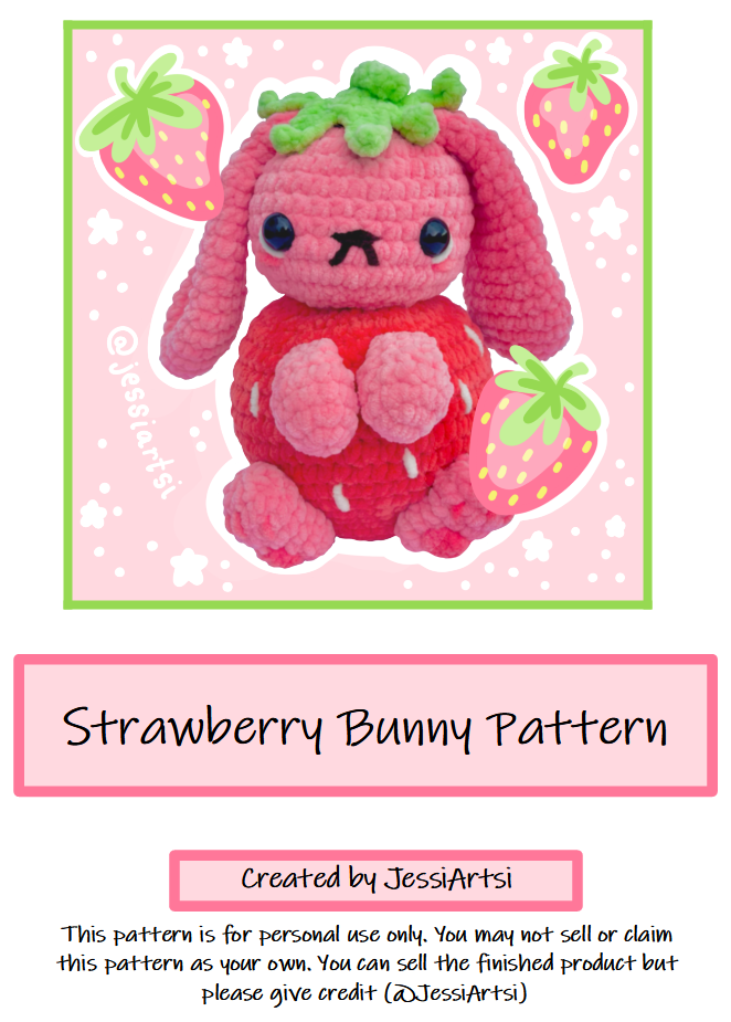 Strawbunny Digital Download Crochet Pattern