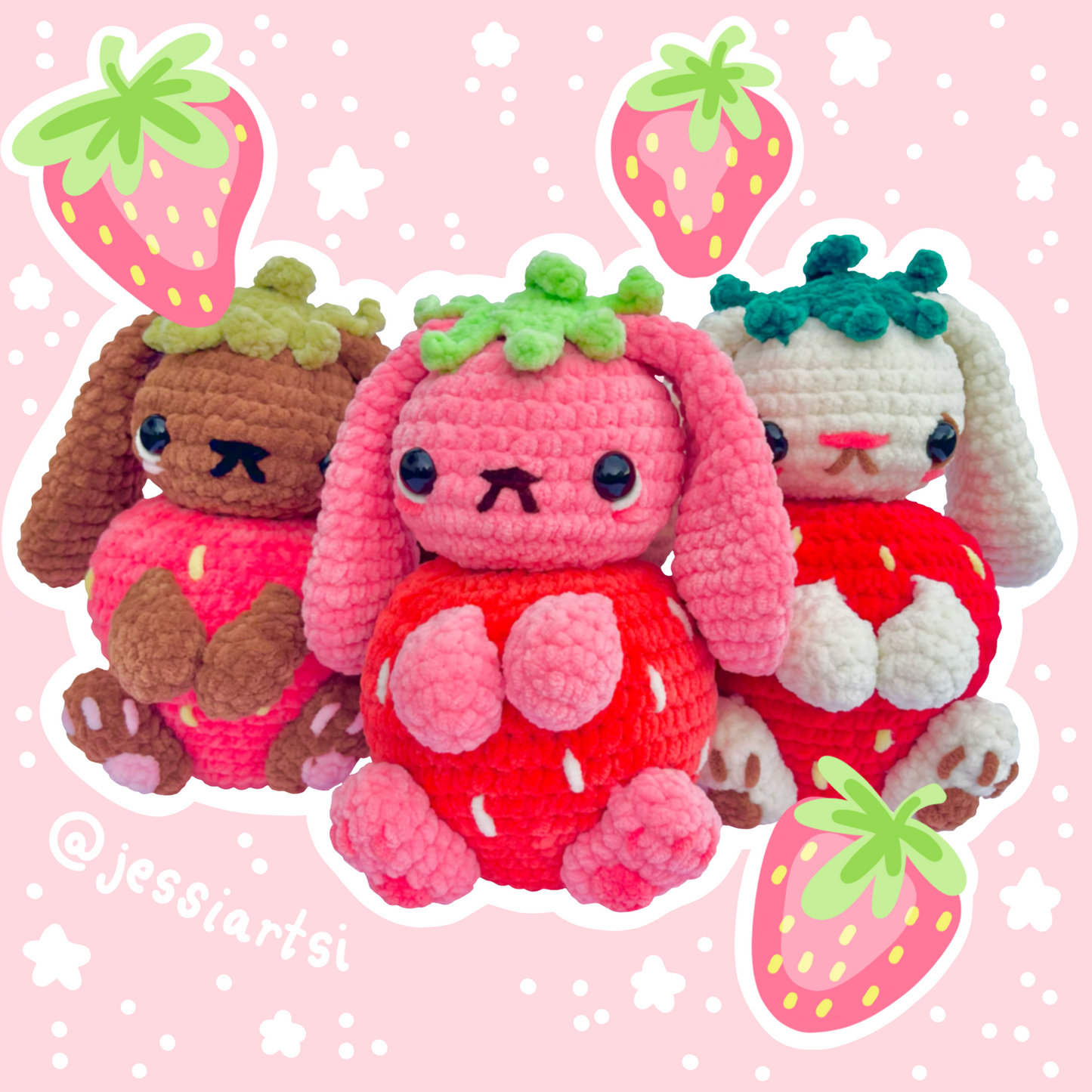 Strawbunny Digital Download Crochet Pattern